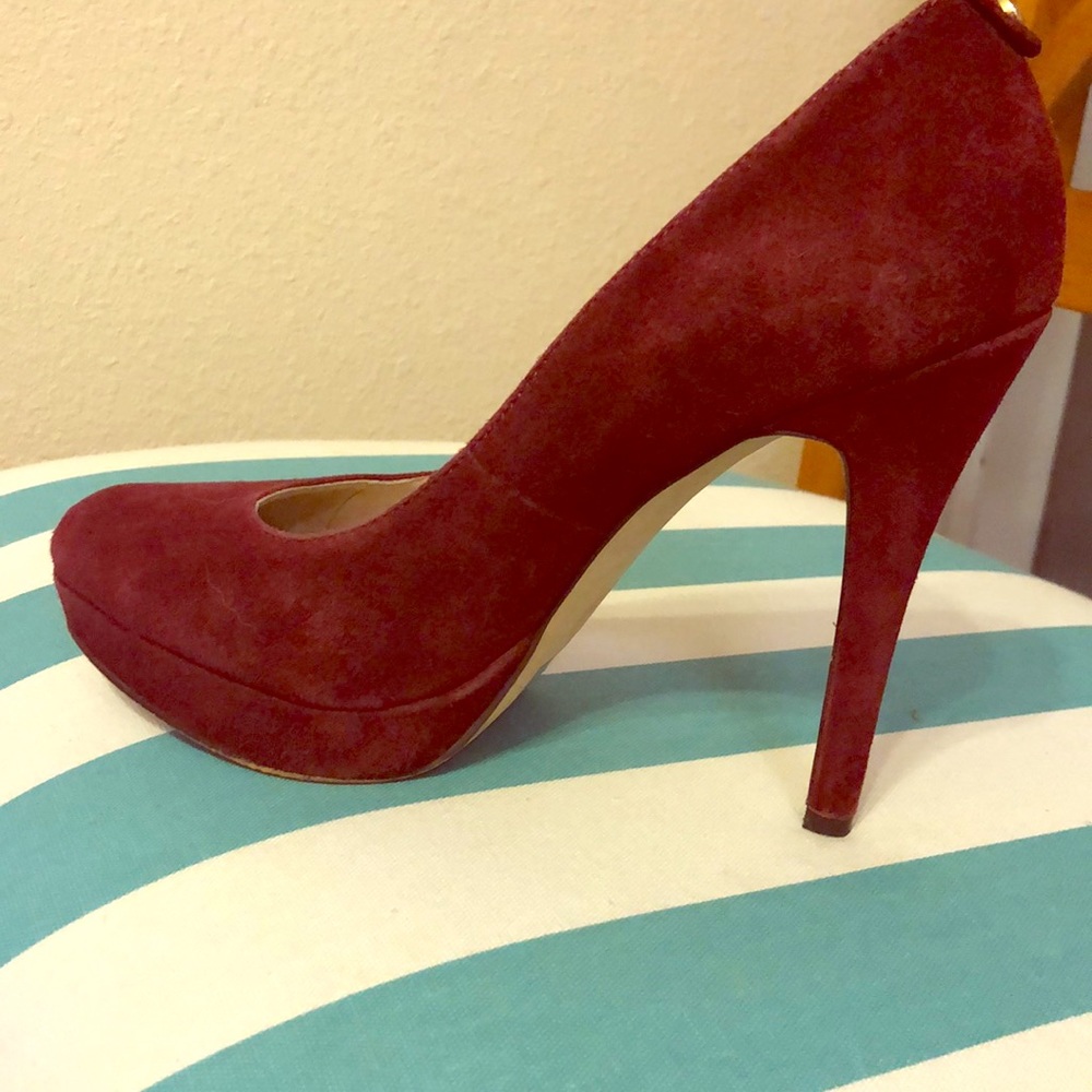 Michael Kors Burgundy suede heels.